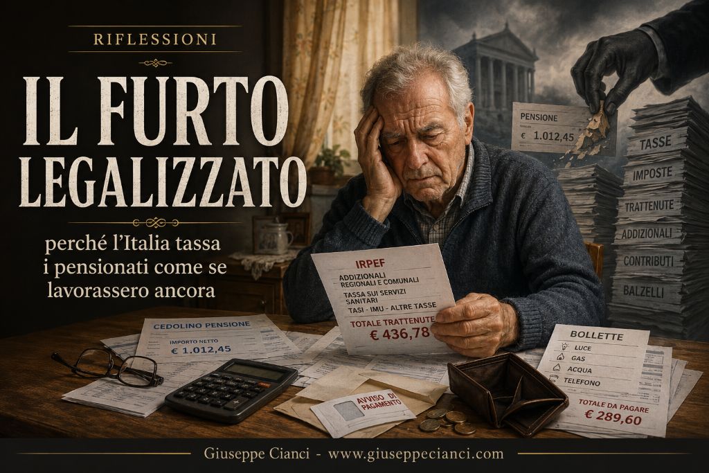 Tasse su pensioni: smettiamo di chiamarle tasse, chiamiamolo pizzo