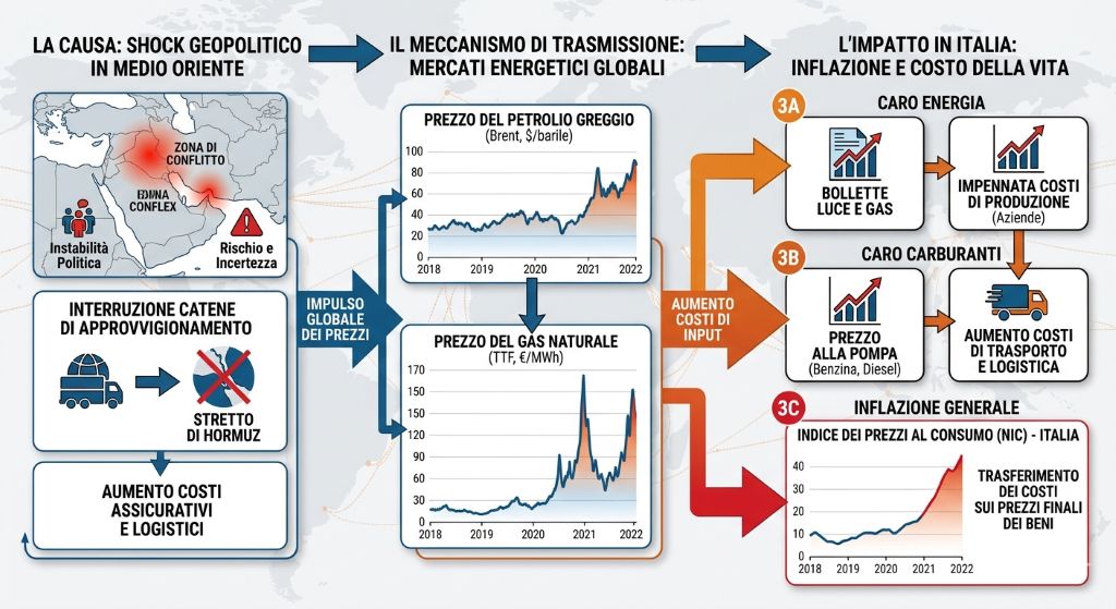 Scopri di più sull'articolo La guerra in Medio Oriente fa salire i prezzi. E l’Italia non può permetterselo